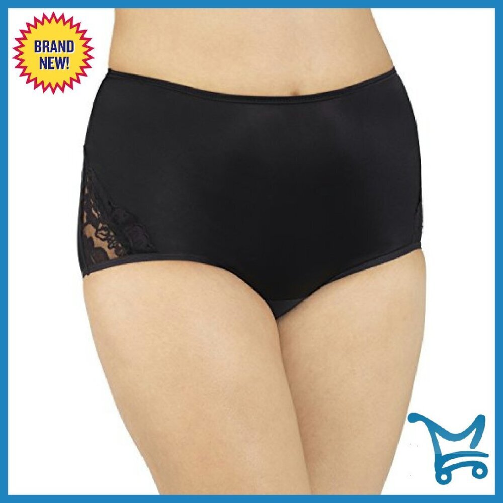 Full Coverage Lace Briefs Nylon Panties 3-Pack Women's Underwear - Picture 3 of 6